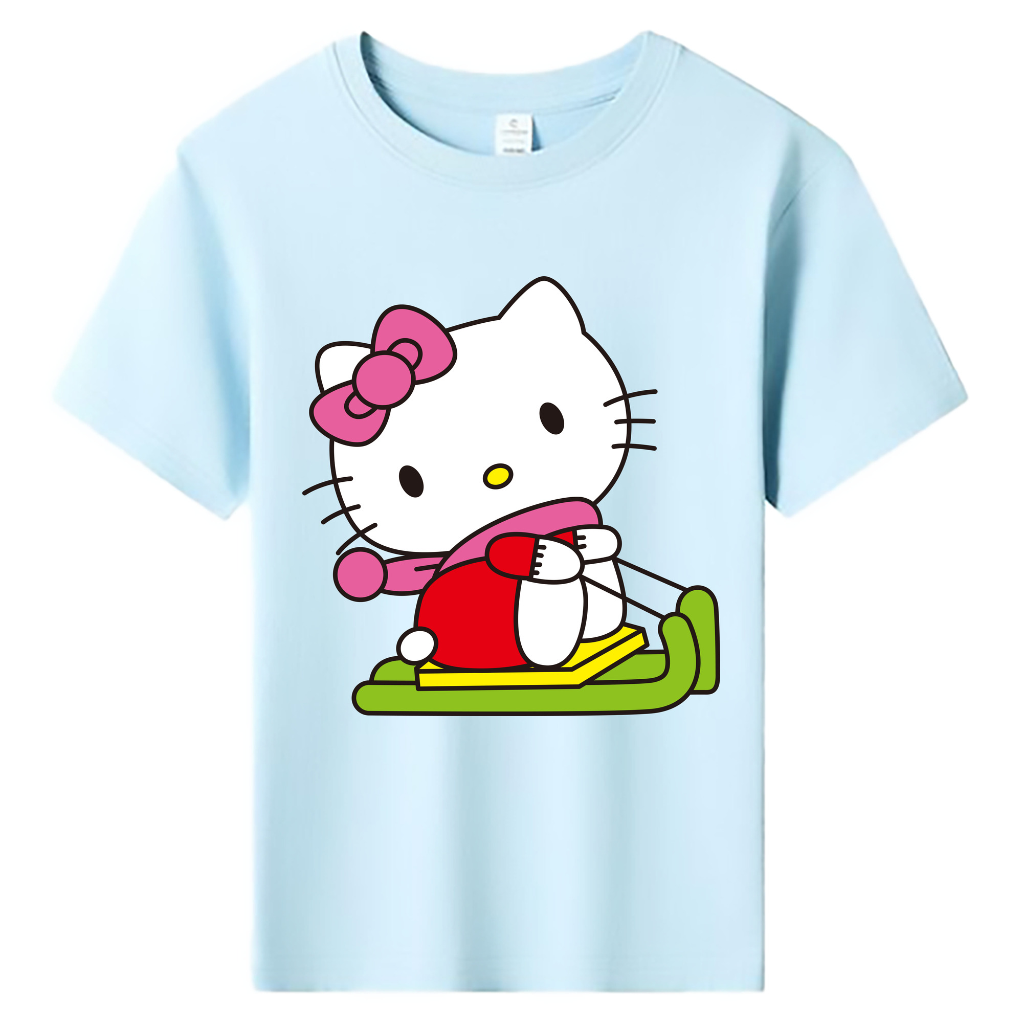 （画像用） Hello Kitty ハローキティ 綿100％キッズTシャツ（フロントプリント）